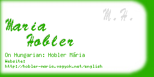 maria hobler business card